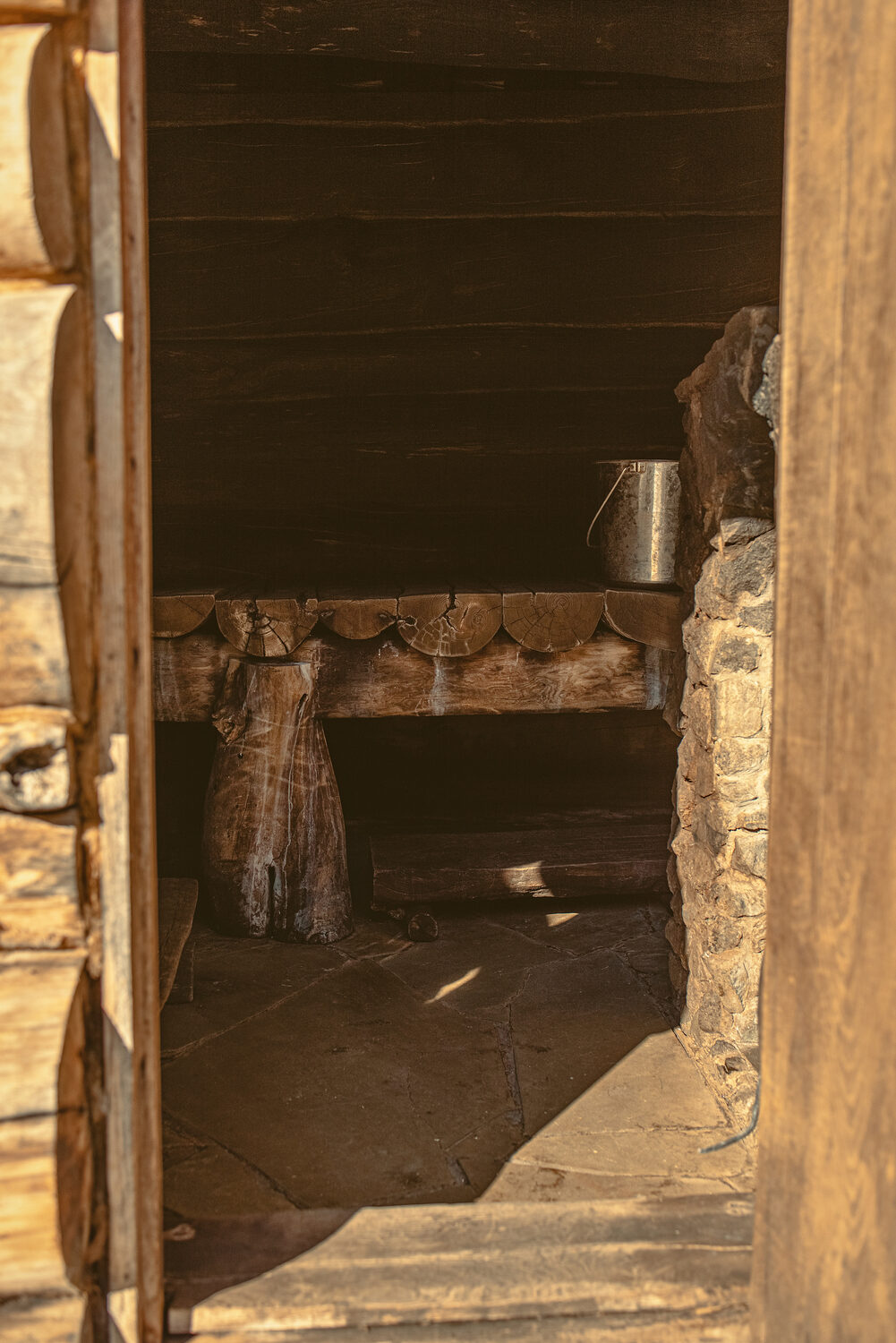 Wood-fired steam room